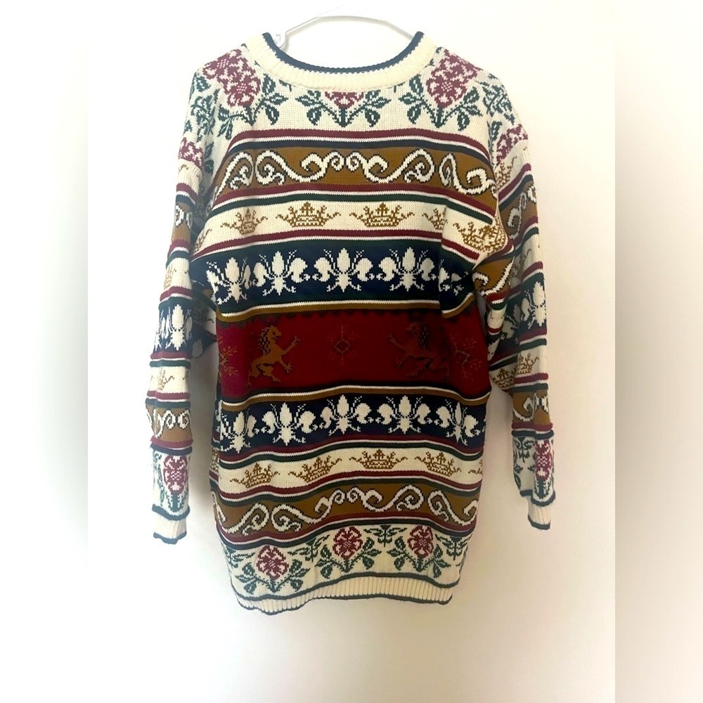 Natural brand Vintage 90s Prince of Wales Sweater Made in England - Picture 6 of 9